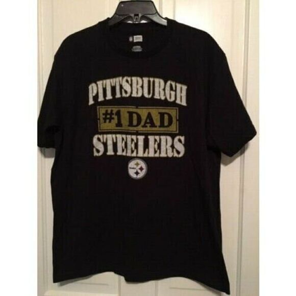 PITTSBURGH STEELERS #1 DAD SIZE LARGE T-SHIRT - Picture 1 of 3